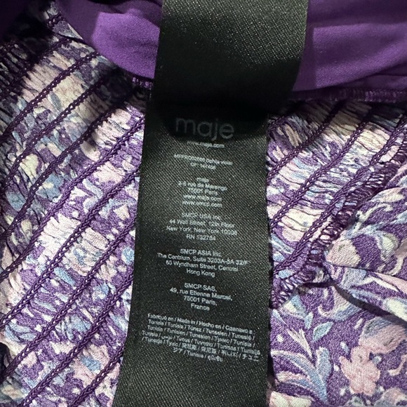 Maje Violet Floral Long Sleeve Dress - Picture 5 of 8